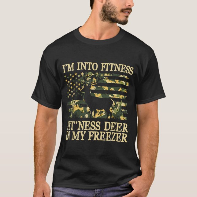 Camiseta Camo Hunting I'm Into Fitness Fit Ness Deer Zer Hu (Anverso)