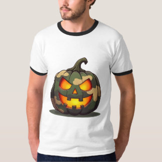 Camiseta Camo Jack O Lantern Halloween Halloween masculino