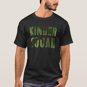 Camiseta Camo Kindergarten Escuadrón de Niños Hola Kinder V