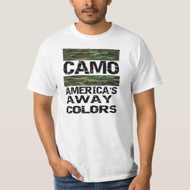 Camiseta camo: los colores ausentes de América (Anverso)