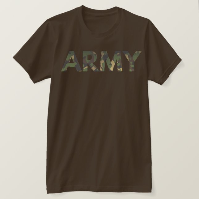 Camiseta Camo militar verde del ejército (Anverso del diseño)