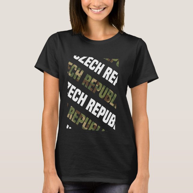 Camiseta Camo Pattern Green Camoufling de la República Chec (Anverso)
