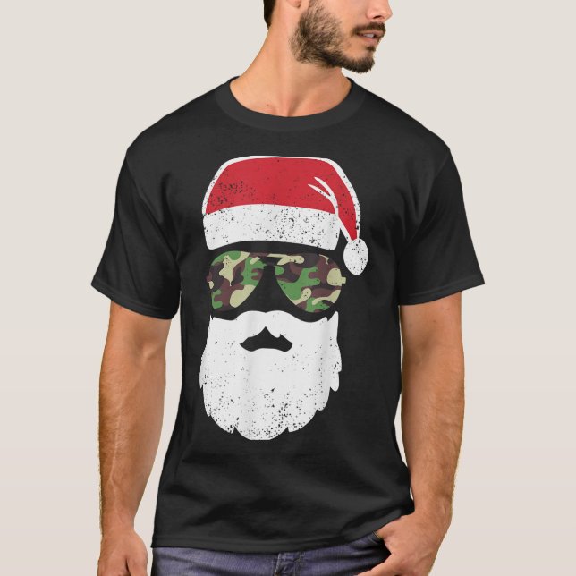 Camiseta Camo Santa Claus Sungles Navidades Camo (Anverso)