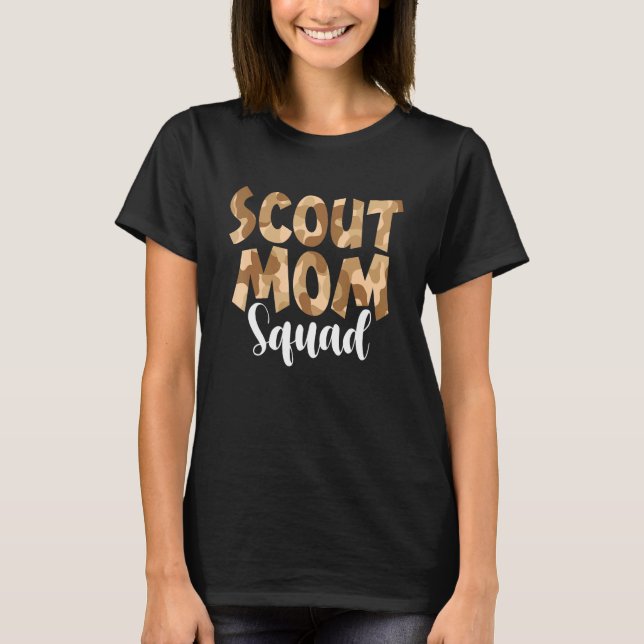 Camiseta Camo Scout Mom Squad Regresó Al Profesor De La Esc (Anverso)