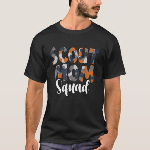 Camiseta Camo Scout Mom Squad Regresó Al Profesor De La Esc