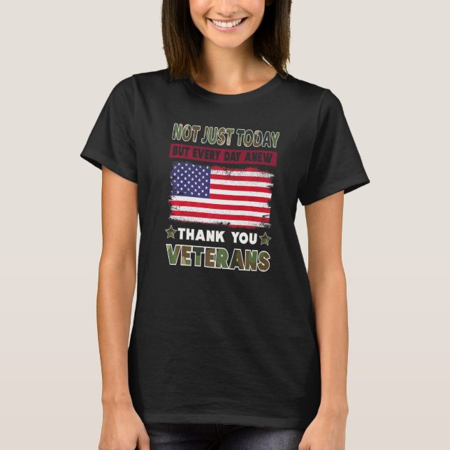 Camiseta Camoflage Not Just Today Thank You Veterans Gifts  (Anverso)