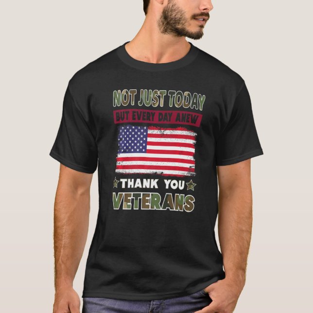 Camiseta Camoflage Not Just Today Thank You Veterans Gifts  (Anverso)