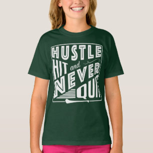 Camiseta Camogie Hustle Hit & Never Quit, Juegos Gaélicos G