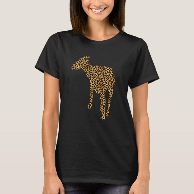Camiseta Camois Leopard Print Goat Antelope Animal Women (Anverso)