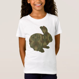 Camiseta Camouflage Silhouette Easter Bunny Shirt