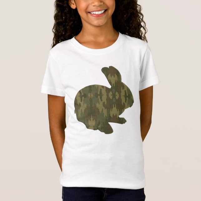 Camiseta Camouflage Silhouette Easter Bunny Shirt (Anverso)