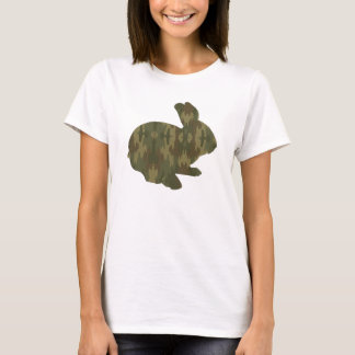 Camiseta Camouflage Silhouette Easter Bunny Shirt