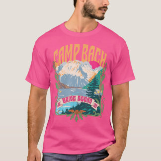 Camiseta Camp Bach 2025 Bride Squad Camping Retro Bachelore