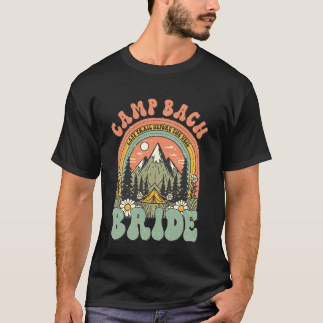 Camiseta Camp Bach Bride Retro Camping Fiesta de Soltera Re (Anverso)