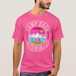 Camiseta Camp Bach Dama de Honor Squad de Camping Despedida