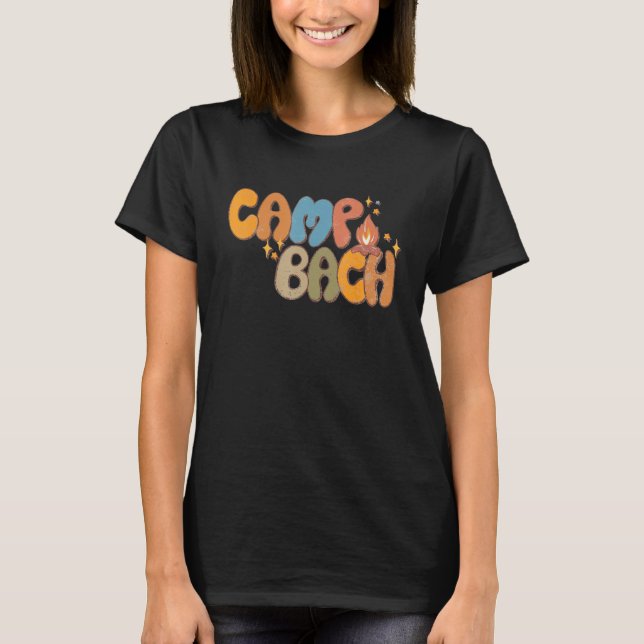 Camiseta Camp Bach Happy Camper Camping Groovy (Anverso)