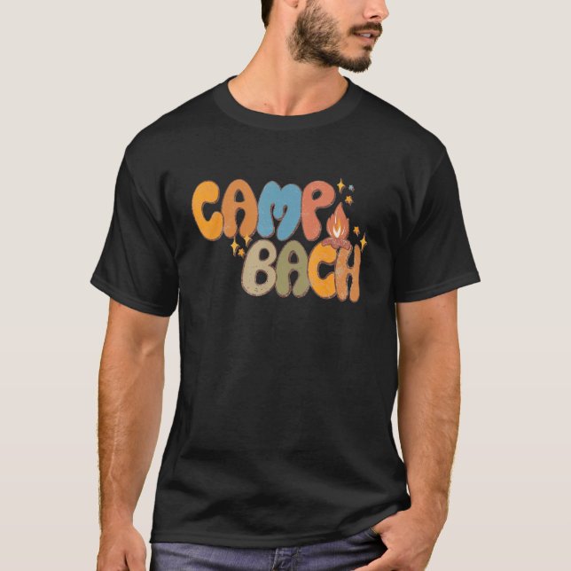 Camiseta Camp Bach Happy Camper Camping Groovy (Anverso)