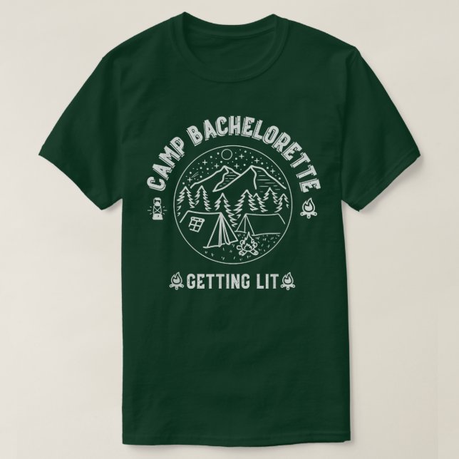 Camiseta Camp Bachelorette Getting Hitched Bride Party Matc (Diseño del anverso)