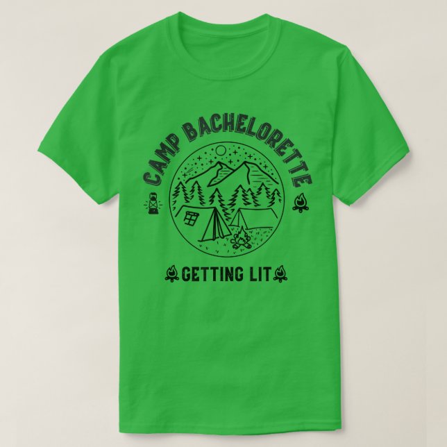 Camiseta Camp Bachelorette Getting Hitched Bride Party Matc (Diseño del anverso)