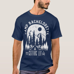 Camiseta Camp Bachelorette Getting Hitched Bride Party Matc