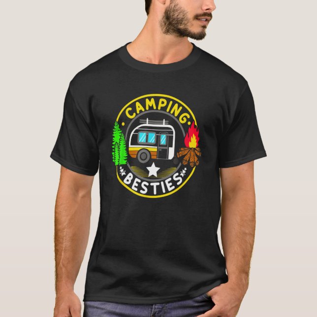 Camiseta Camp Besties Camping   Happy Camper (Anverso)