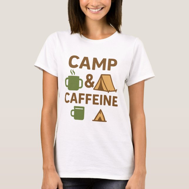 Camiseta Camp Caffeine Funny Coffee T-Shirt - Copa del Café (Anverso)