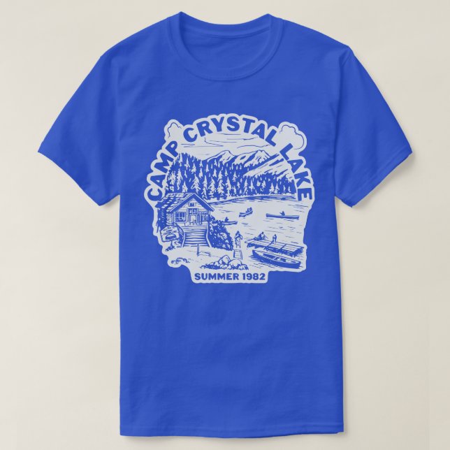 Camiseta Camp Crystal Lake Summer 82 en la oscuridad (Diseño del anverso)