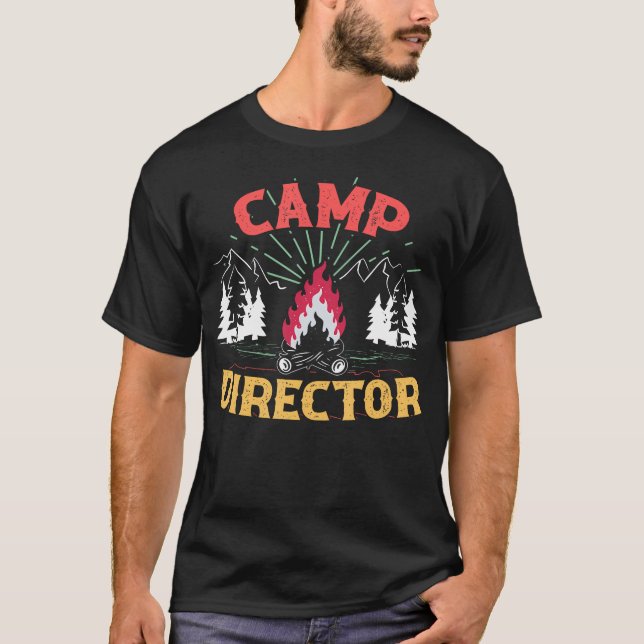 Camiseta Camp Director Counselor Summer Camping Campfire Ca (Anverso)