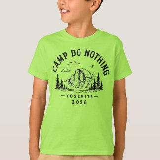 Camiseta Camp Do Nothing 2026 - Edición para Niños Letras N
