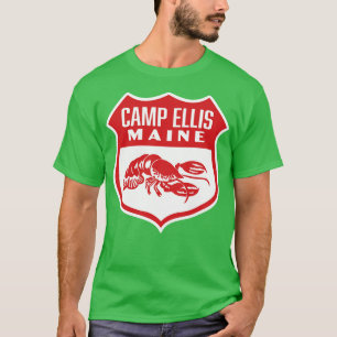 Camiseta Camp Ellis Maine Retro Shield Red