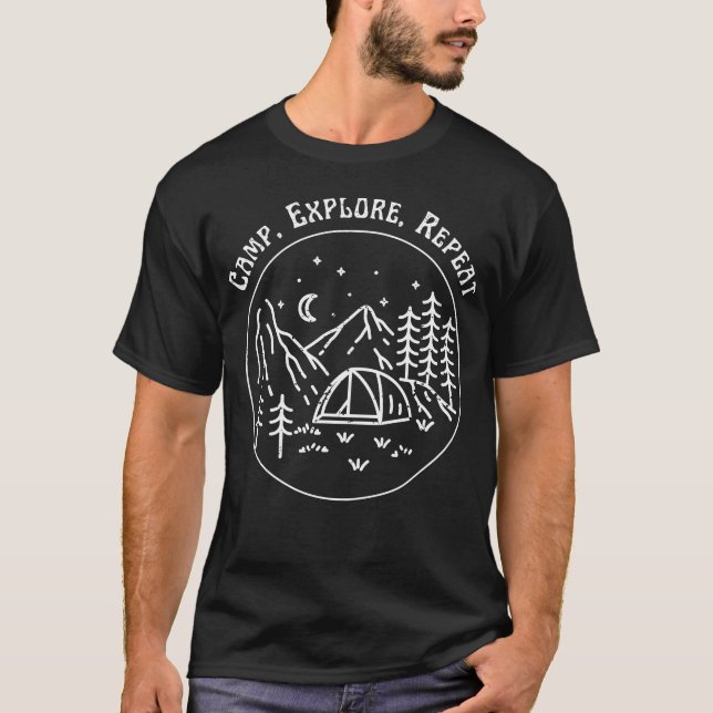Camiseta Camp Eplore Repeat vintage (Anverso)