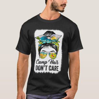 Camiseta Camp Hair Don'T Care Womens Camper Camping Messy B