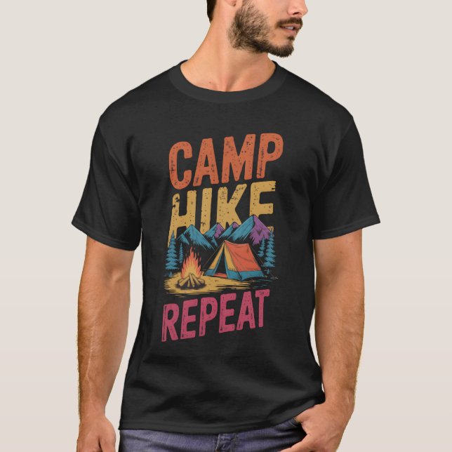 Camiseta Camp Hike Climber Camping Mountain Camper Hiker vi (Anverso)