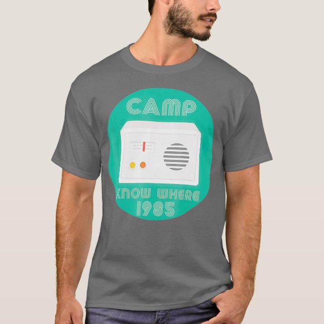 Camiseta Camp Know Where shirt for Geeks 1985 - Ham Radio (Anverso)
