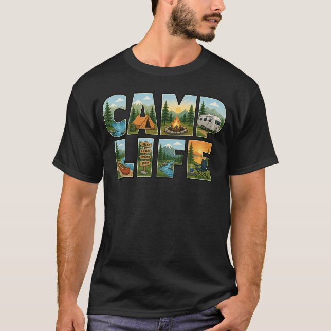 Camiseta Camp Life camping (Anverso)