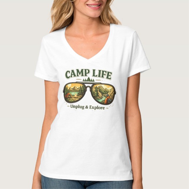 Camiseta Camp Life Feels Right – Summer Women’s T-Shirt USA (Anverso)