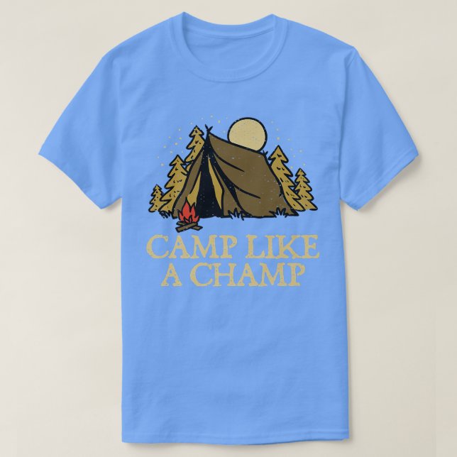 Camiseta Camp Like a Champ Summer Camping Tropical Camper F (Diseño del anverso)