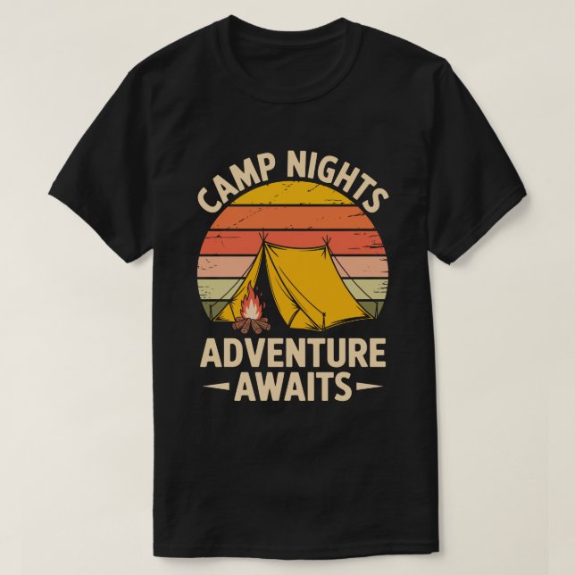 Camiseta Camp Nights Circle (Diseño del anverso)