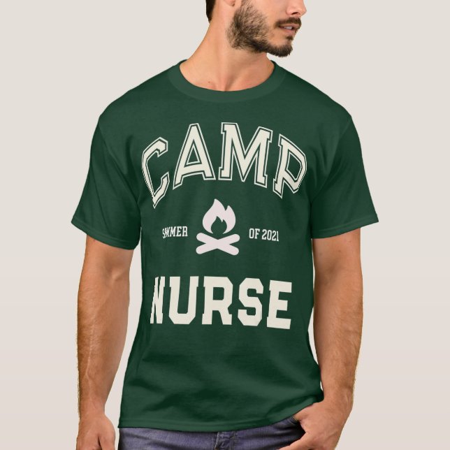 Camiseta CAMP NURSE Medical Staff 2021 Campground Crew (Anverso)