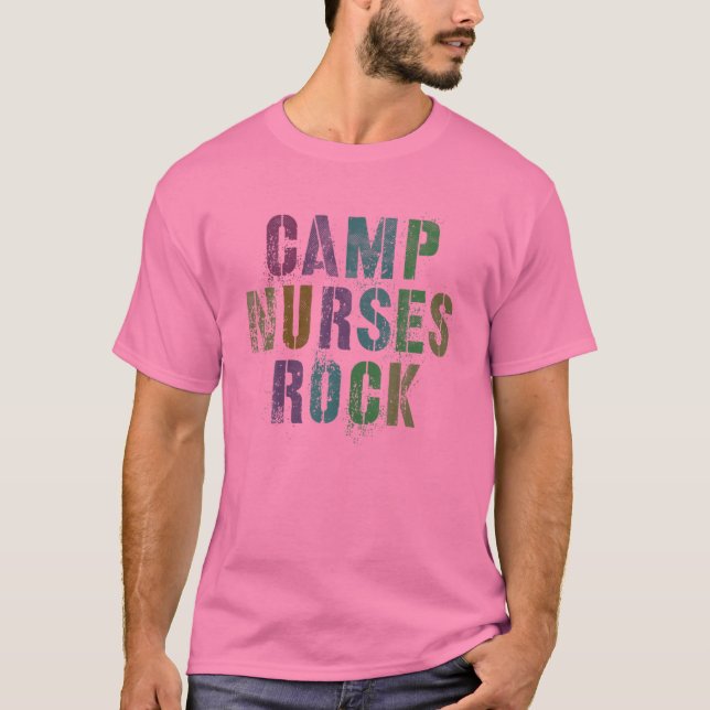 Camiseta CAMP NURSES ROCKS Funny Camping Medical Squad Medi (Anverso)
