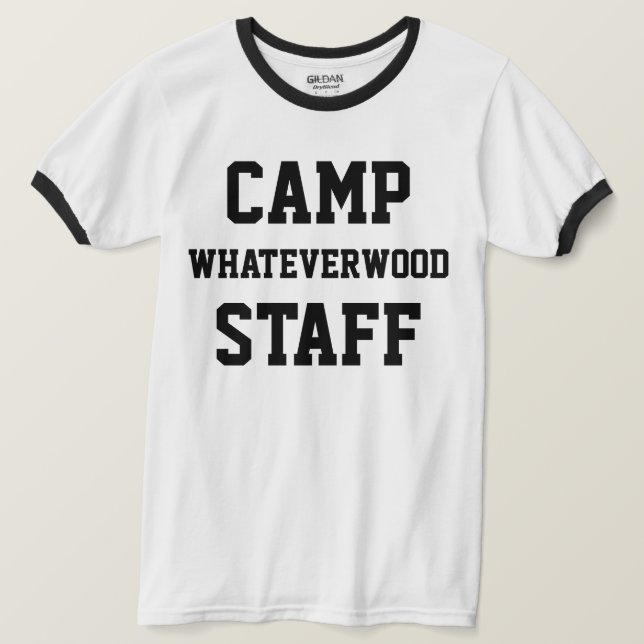 Camiseta Camp Whateverwood Staff Black (Anverso del diseño)
