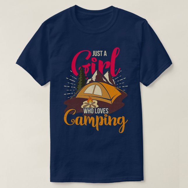 Camiseta Campamento al aire libre de Camper Natural, sólo u (Diseño del anverso)