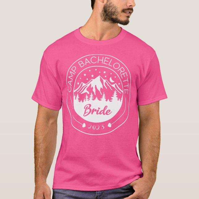 Camiseta Campamento Bachelorette Bride Montaña Bachelorette (Anverso)