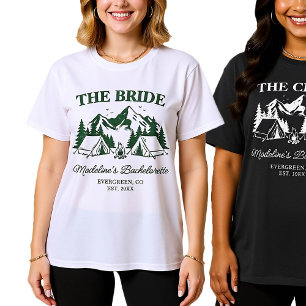 Camiseta Campamento Bachelorette Camping Forest Green Cabec