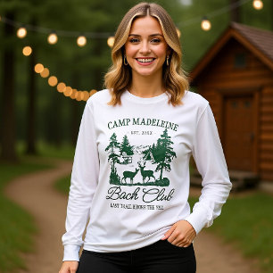 Camiseta Campamento Bachelorette Mountain Deer Último Campi