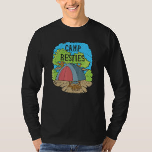 Camiseta Campamento Besties Camping Amigos Y Mochilero