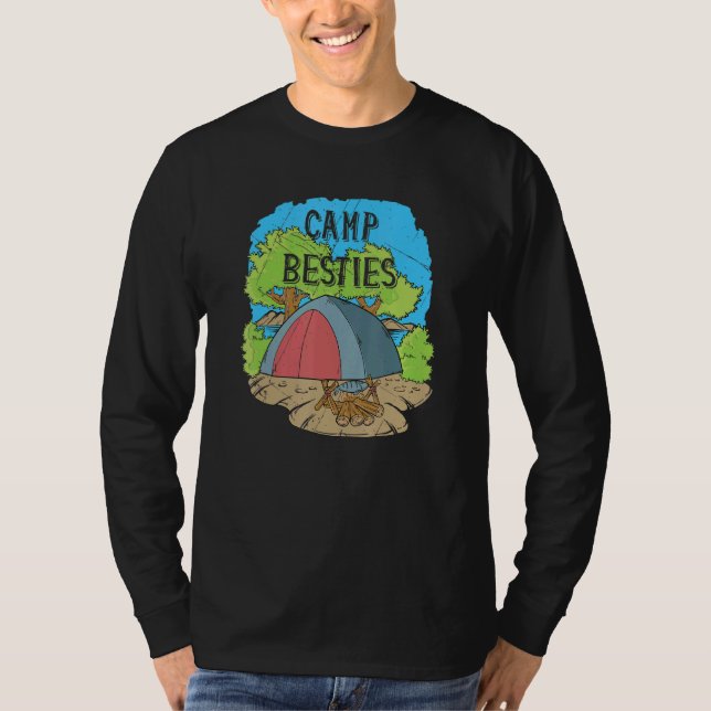 Camiseta Campamento Besties Camping Amigos Y Mochilero (Anverso)