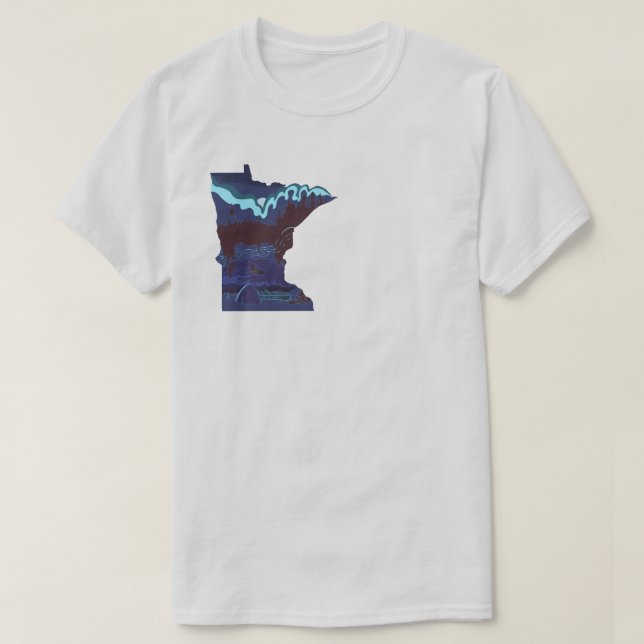 Camiseta Campamento Canoe Loon de Boundary Waters (Diseño del anverso)