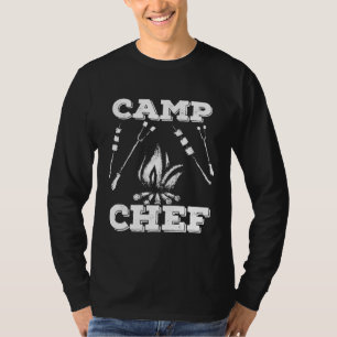 Camiseta Campamento Chef Camping Cocinando Para El Plomo De