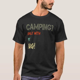 Camiseta Campamento Con Perro Caravana De Camping Vintage S